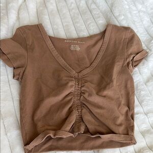 American Eagle Outfitters Brown Crop Top